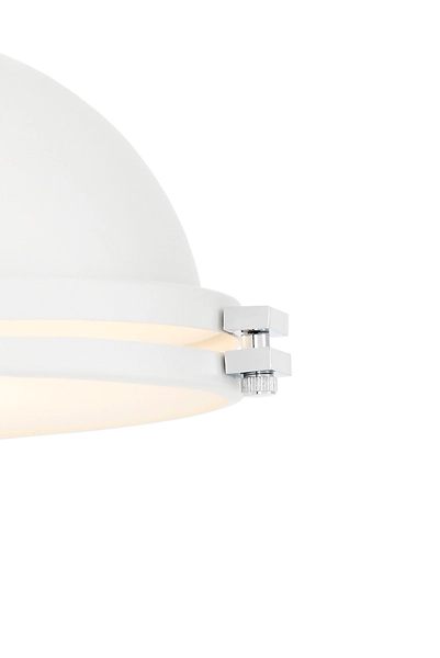 Industrialna LAMPA wisząca NAUTILIUS M 10265101 Kaspa metalowa OPRAWA okrągły ZWIS na łańcuchu biały