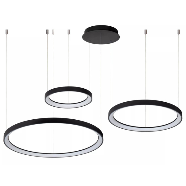 Nowoczesna lampa wisząca Vidal do pokoju LED 120W 2700K czarna