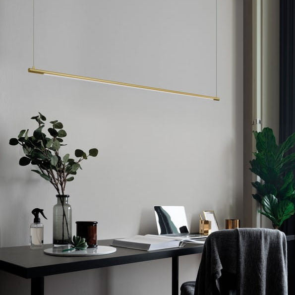 Wisząca LAMPA listwa BUGA LE41356 Luces Exclusivas minimalistyczna OPRAWA zwis LED 20W 3000K tuba złota