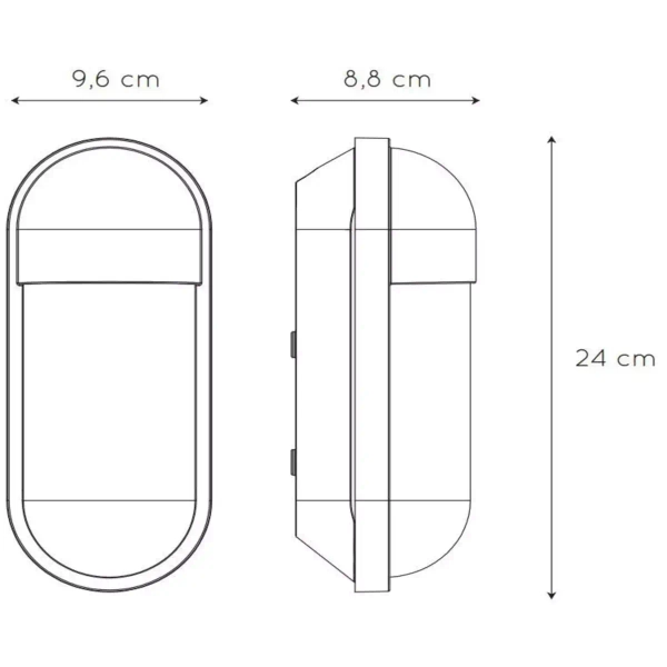 Zewnętrzny kinkiet ścienny CAPSULE 29897/01/31 Lucide IP54 ściemniana biała