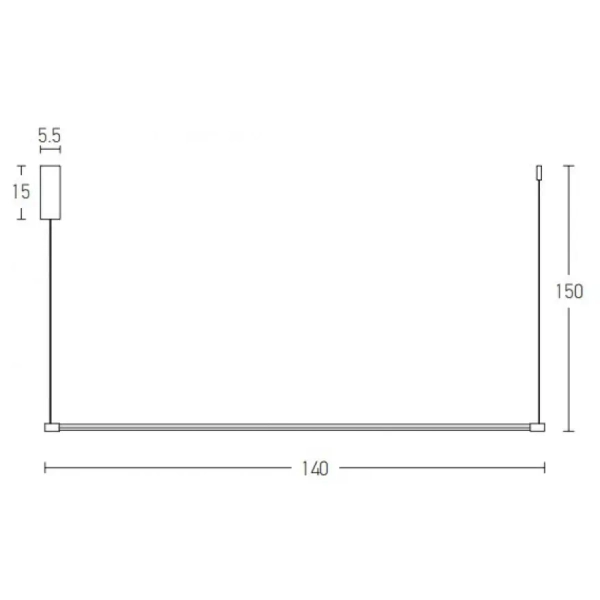 Lampa wisząca liniowa 20120 LED 19W 3000K do przedpokoju złoty