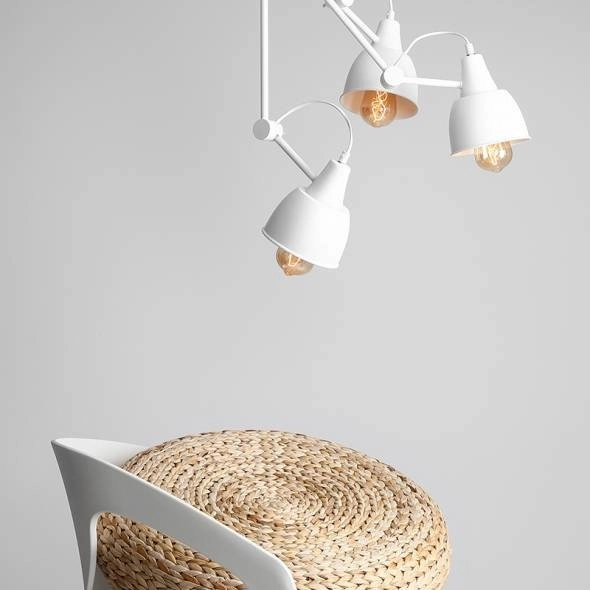 Industrialna lampa sufitowa AIDA 814PL_E Aldex regulowana nad łóżko biała