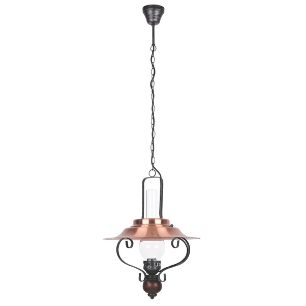 Lampa wisząca ENNA 7870 Rabalux naftowa na łańcuchu miedziana czarna