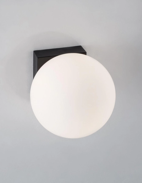 Ścienna lampa UBEDA LE42966 Luces Exclusivas szklana kula biała czarna