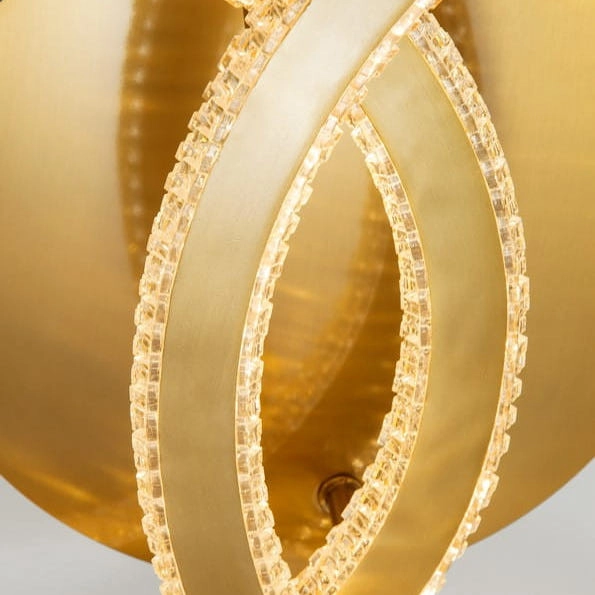 Modernistyczna LAMPA plafon MONTE LE41694 Luces Exclusivas sufitowa OPRAWA glamour LED 48W 2928K pierścienie rings zote