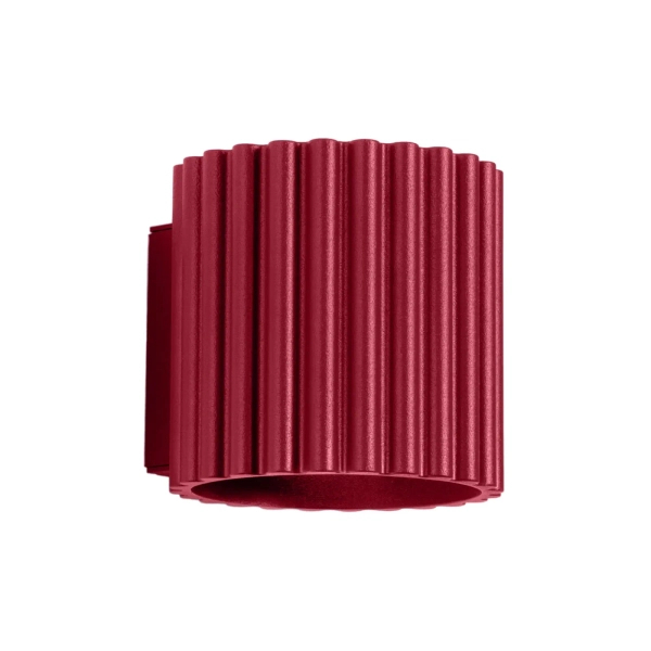 Lampa ścienna AURA SL.1821 ryflowana burgundowa G9