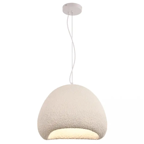 Kopułowa lampa wisząca 23160 do jadalni skandynawska biała