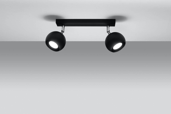 Spot LAMPA sufitowa SL.0444 regulowana OPRAWA listwa kule balls czarne