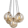 Lampa zwisowa do sypialni Perlos PND-54456-5-HB-AMB Italux mosiądz