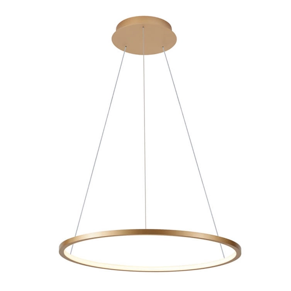 Lampa wisząca pierścieniowa Vinola PND-56135B-080RPC-GD-3KS4K-TRDIMM Italux LED 48W 3000-4000K złoty