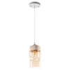 Skandynawska lampa wisząca VEN N3738/1H WH szklany bursztynowy biały