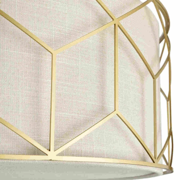 Plafoniera LAMPA sufitowa MESSINA H223-PL-05-G Maytoni okrągła OPRAWA abażurowy plafon złoty beżowy