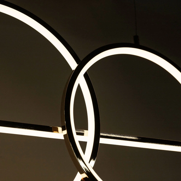 Ledowa lampa wisząca Cholet MD7358-2A-3GT Zumaline 34W 3000K ringi złote