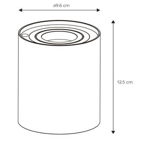 Metalowa lampka stołowa Tube 22552/05/30 ściemniana tubka czarna