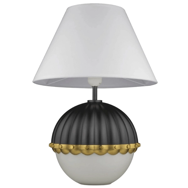 Lampa biurkowa stojąca Pralines T01275BK Cosmolight czarna biała