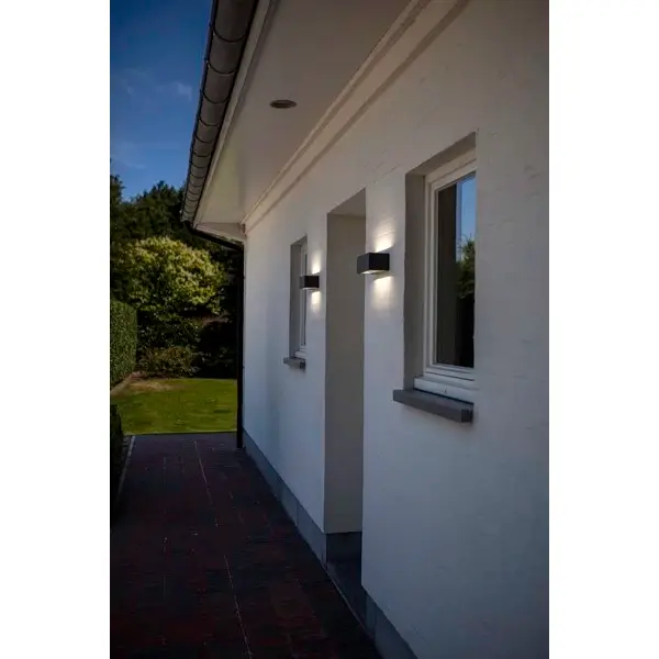 Elewacyjna LAMPA ścienna GEMINI 5189112012 Lutec prostokątna OPRAWA kinkiet LED 20W 3000K metalowy IP54 czarny