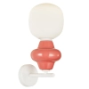 Ceramiczna ścienna lampa Latera WL-94331-1S-RED opal kula czerwony