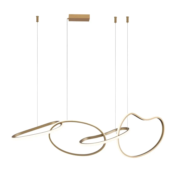 Wisząca lampa metalowa Fonte PND-22412-S4-GD LED 60W 3000-6000K złota