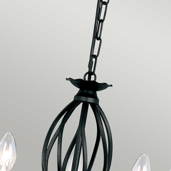 Żyrandol nad stół Artisan ART5-BLACK Elstead na łańcuhu metalowy czarny