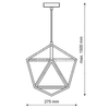 Loftowa LAMPA wisząca DENMARK 307002 Polux metalowa OPRAWA zwis klatka cube biała