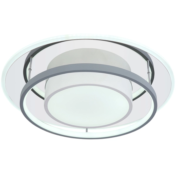 LAMPA sufitowa LEOLA 48017-60R Globo metalowa OPRAWA okrągła LED 60W 3000K - 6000K z pilotem biała