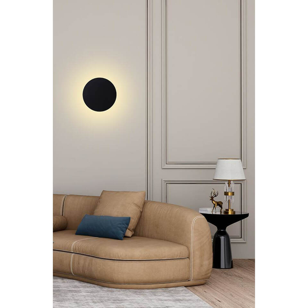 Kinkiet ścienny okrągły Shadow Sun MSE010100393 Moosee LED 0,7-3W 3000K czarny