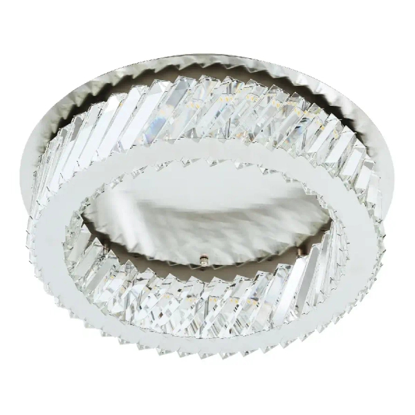 Sufitowa lampa do sypialni LUXORA 11708 LED 20W 3000K crystals nikiel