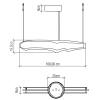 Lampa wisząca Horizon QN-HORIZON-LED-LP-100-TEAK LED 46W 3000K brązowy