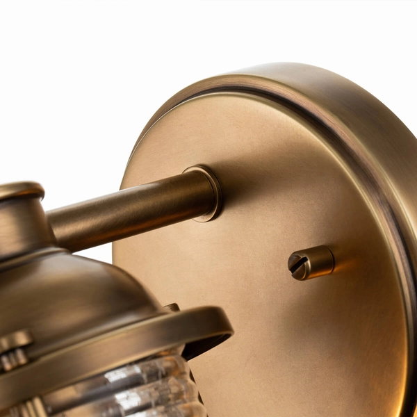 Zewnętrzny kinkiet ścienny Ashland Bay QN-ASHLANDBAY1-NBR-BATH Quintiesse IP44 mosiądz