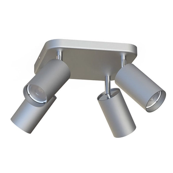 Srebrne tuby regulowane Eye Spot 5844 sufitowa lampa do gabinetu