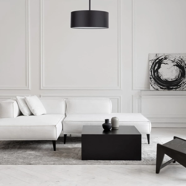 Minimalistyczna lampa sufitowa Rondo 4246 TK Lighting z tkaniny czarna