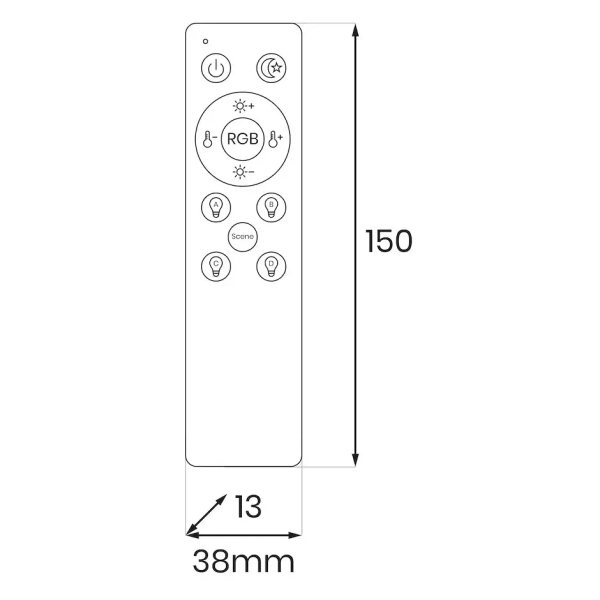 Pilot sterujący szynoprzewodami Slim Magnetic ML2233 Tuya czarny