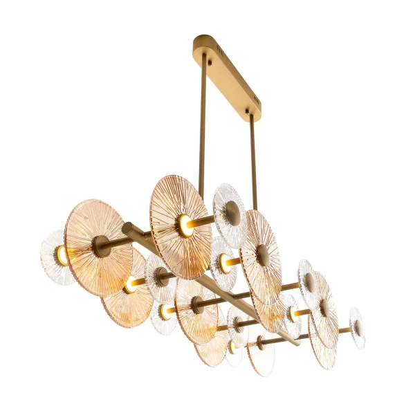 Wisząca lampa szklana ALLURE P0643 LED 51W 3000K glamour złota