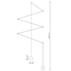 LAMPA wisząca ZIG - ZAG LP-1243/1P BK Light Prestige metalowa OPRAWA zwis LED 7W 3000K czarny