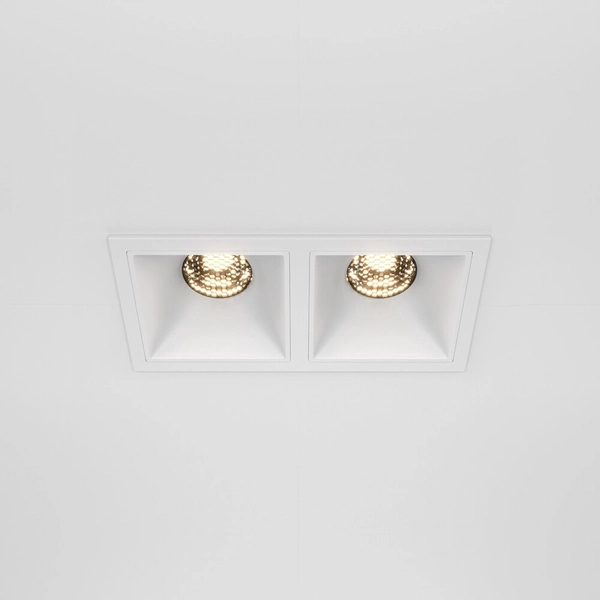 Prostokątny wpust sufitowy Alfa DL043-02-10W3K-SQ-W LED 20W 3000K biały