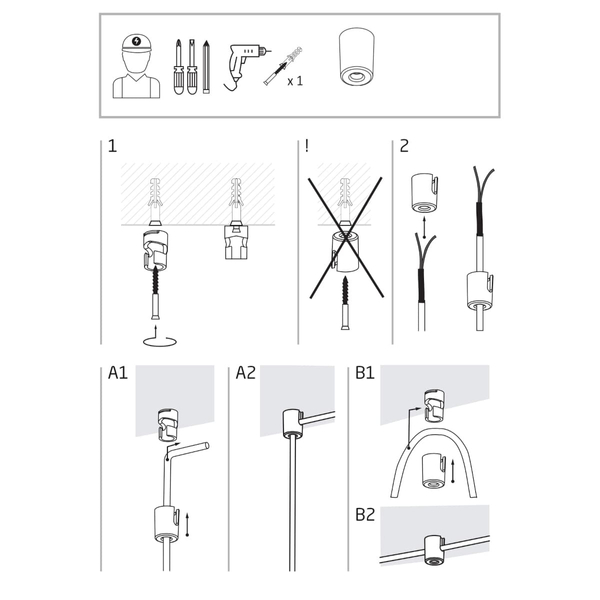 Element montażowy do lampy wiszącej Cameleon 8395 Nowodvorski czarny