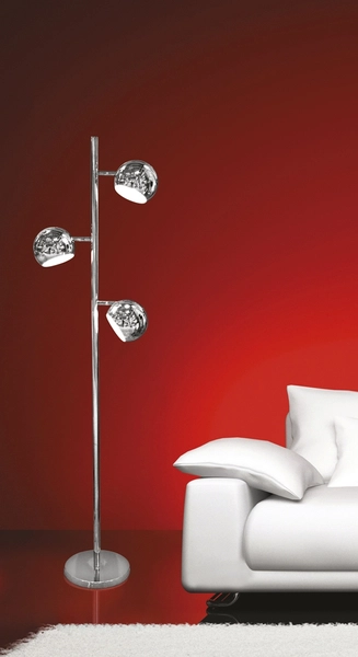 Stojąca lampa salonowa Trinton z regulacją podłogowa chrom