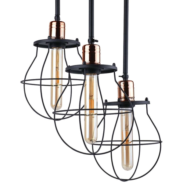 Industrialna lampa sufitowa MANUFACTURE 9740 Nowodvorski klatki z drutu czarne