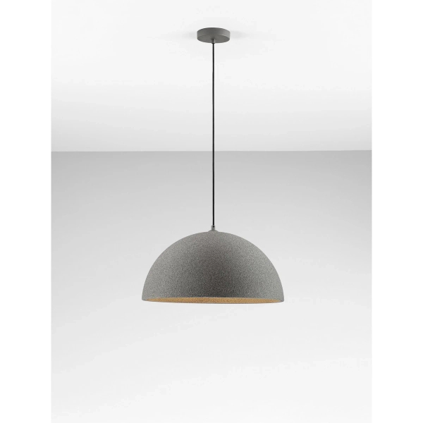 Salonowa lampa wisząca NAVIRTA LE45341 kopuła do kuchni szara