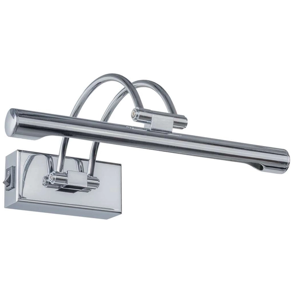 Klasyczna LAMPA ścienna HIGH 3090/35 CHROM Italux metalowa OPRAWA galeryjka LED 5W 3000K nad obraz KINKIET listwa chrom