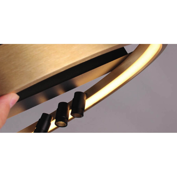 Lampa sufitowa ściemnialna SERAFINO AZ5833 LED 43W 3000K złota czarna