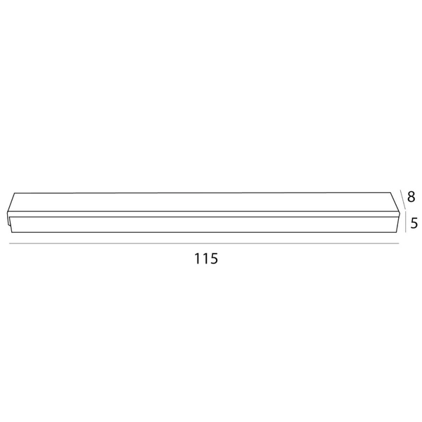 Podłużna lampa sufitowa na przedpokój FLEX C0258 Maxlight LED 30W 3000K czarny