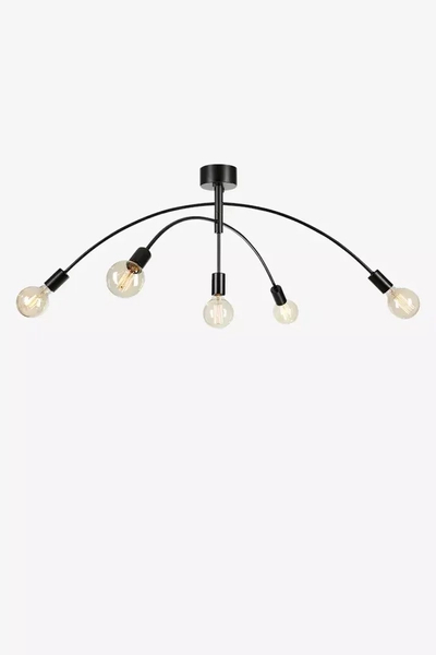 Sufitowa lampa sypialniana Crux czarna nad łóżko loft