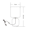 Lampka do sypialni STOŁOWA HS8723-GR ceramiczna tuba szara