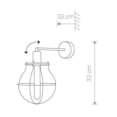Kinkiet LAMPA ścienna MANUFACTURE 9742 Nowodvorski metalowa OPRAWA industrialna klatka druciana miedź czarna