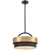 Sypialniana lampa wisząca Coburg P04760BR Cosmolight okrągła czarny mosiądz