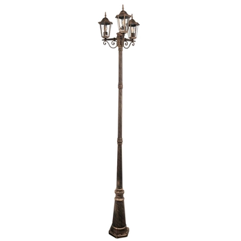 Stojąca LAMPA ogrodowa LIGURIA 313430 Polux klasyczna OPRAWA metalowa do ogrodu outdoor zewnętrzna IP43 patyna