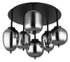 Przysufitowa lampa Blacky 15345-6D czarna przydymiona