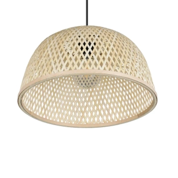 Bambusowa lampa wisząca LAURENT R36091032 nad stół czarny naturalny