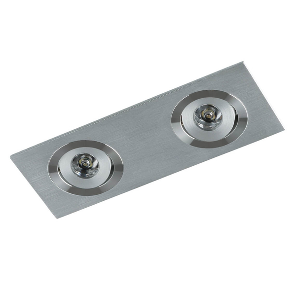 Prostokątny wpust podwójny Fiamma MQ71815-2B Italux LED 4W srebrny